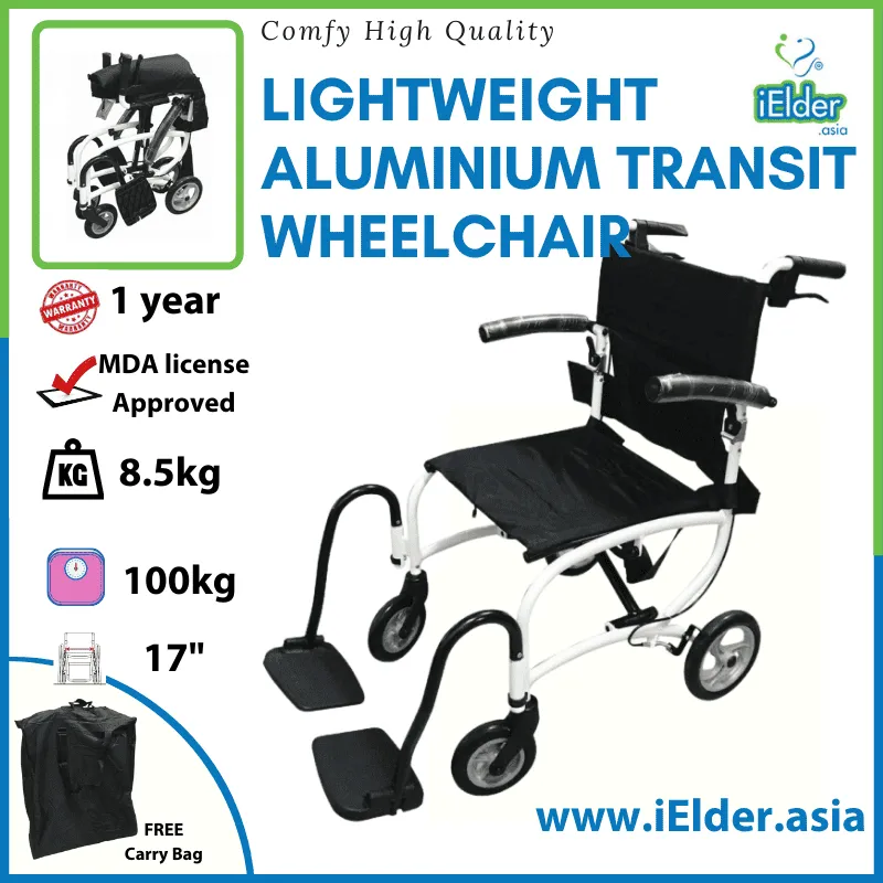 Lightweight Aluminium Transit Wheelchair with Carry Bag | Fair