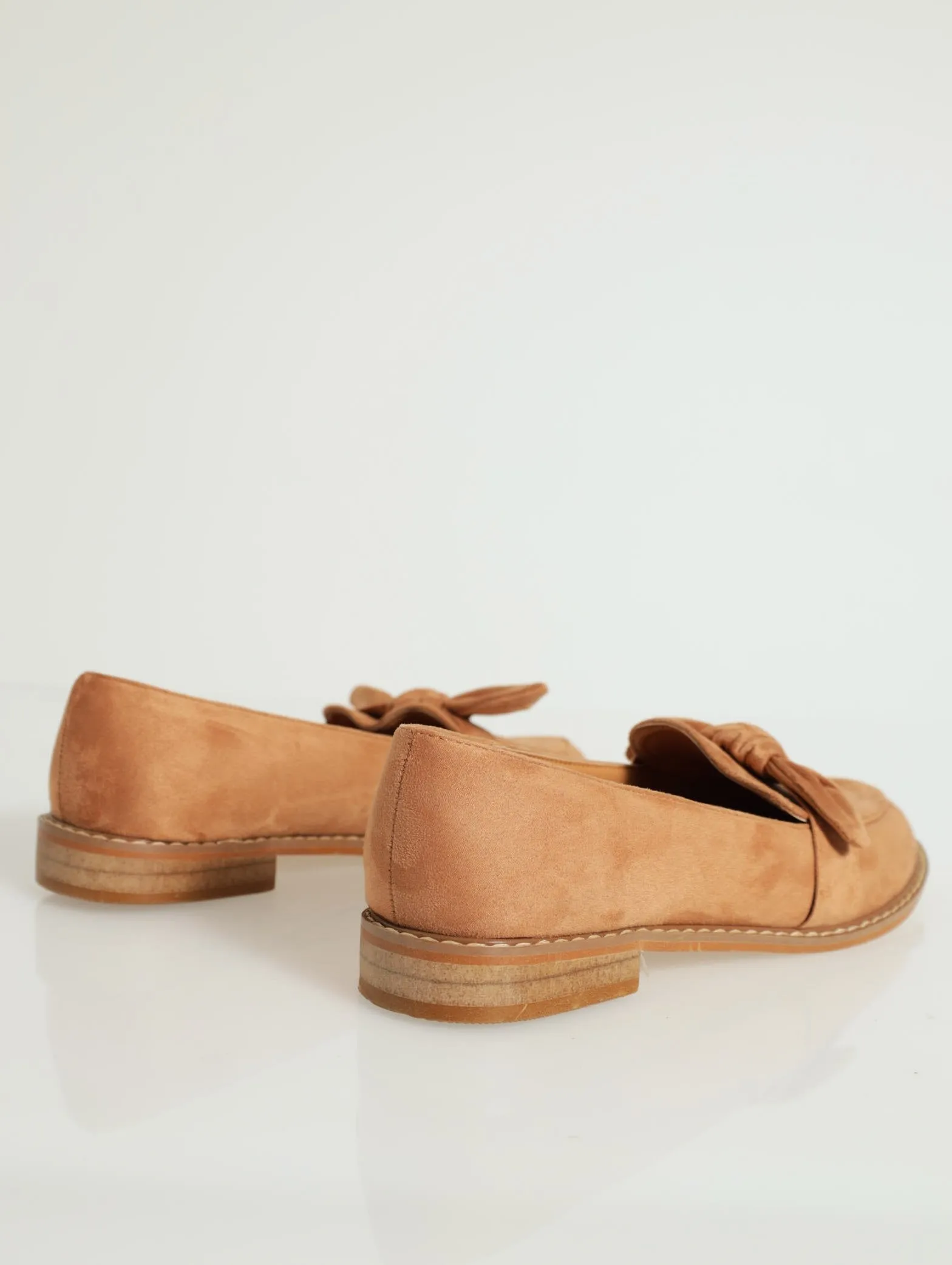 Loafer With Knotted Bow - Taupe