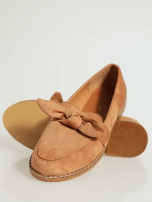 Loafer With Knotted Bow - Taupe
