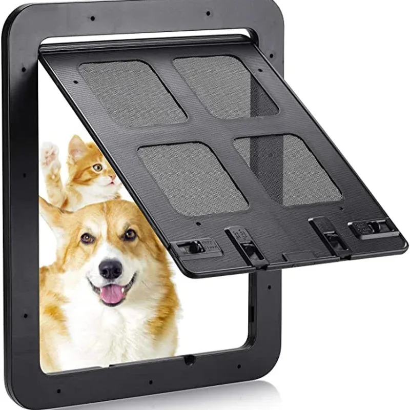 Lockable Magnetic Pet Door for Dogs & Cats – Easy Install, Outdoor Window Gate