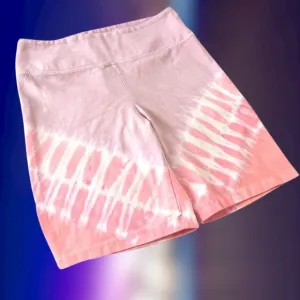 Loft Lou &amp; Grey Biker, Yoga, Workout Shorts Pink Tie Dye Size L