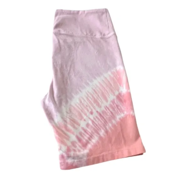 Loft Lou &amp; Grey Biker, Yoga, Workout Shorts Pink Tie Dye Size L