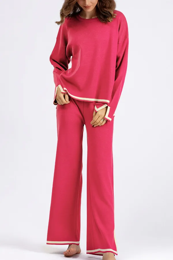 Long Sleeved Relaxed Fit Lounge Two-Piece Set