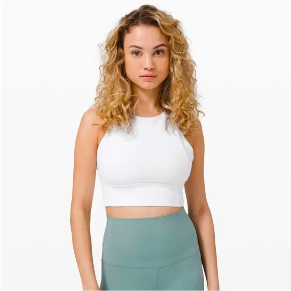 lululemon Free to be Serene Long Line Bra in Chartreuse