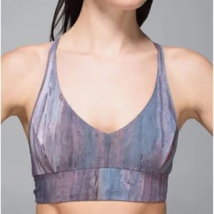 Lululemon Retreat Bra Mini Hazy Horizon Storm Mauve Bark Berry/Black 2