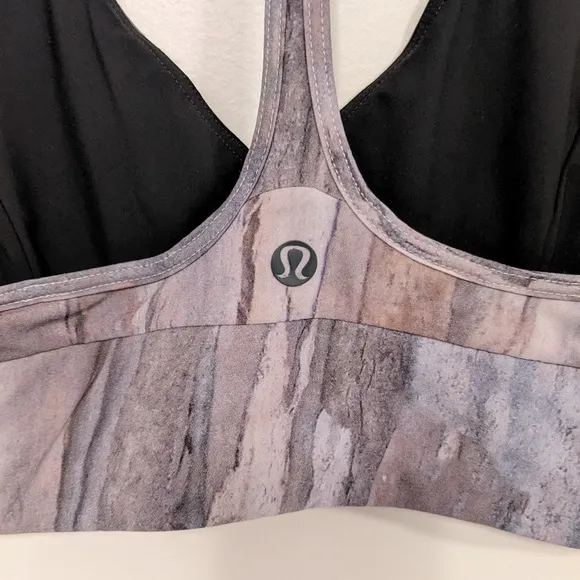 Lululemon Retreat Bra Mini Hazy Horizon Storm Mauve Bark Berry/Black 2