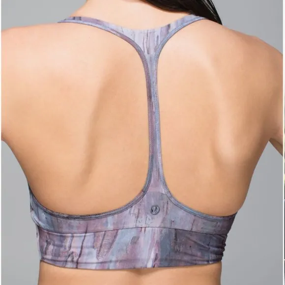 Lululemon Retreat Bra Mini Hazy Horizon Storm Mauve Bark Berry/Black 2