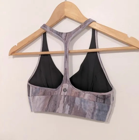 Lululemon Retreat Bra Mini Hazy Horizon Storm Mauve Bark Berry/Black 2