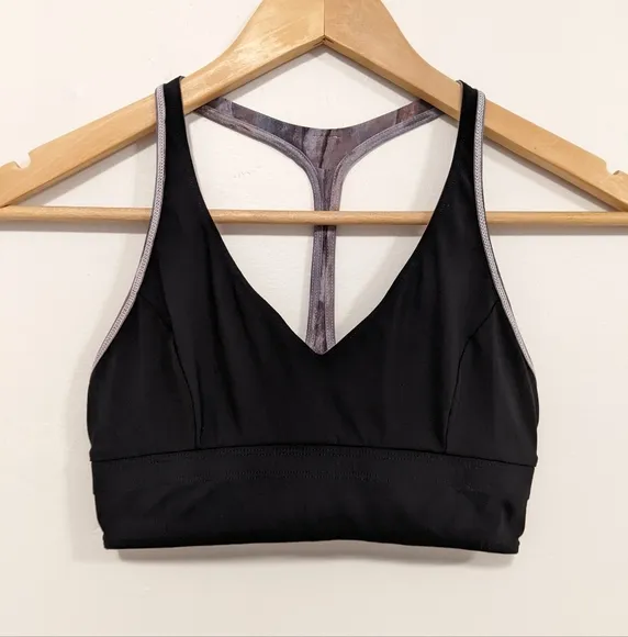 Lululemon Retreat Bra Mini Hazy Horizon Storm Mauve Bark Berry/Black 2
