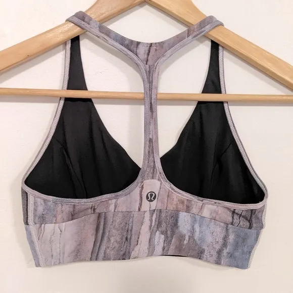 Lululemon Retreat Bra Mini Hazy Horizon Storm Mauve Bark Berry/Black 2