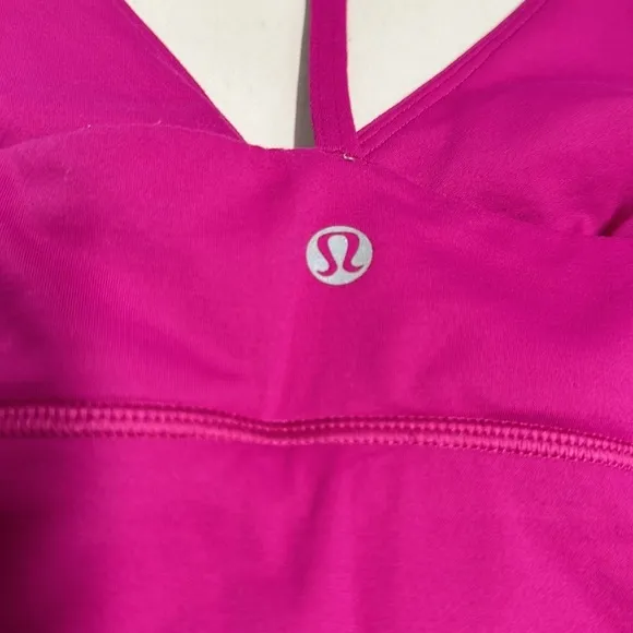 Lululemon Twist Bra Long Line Raspberry Sz 6