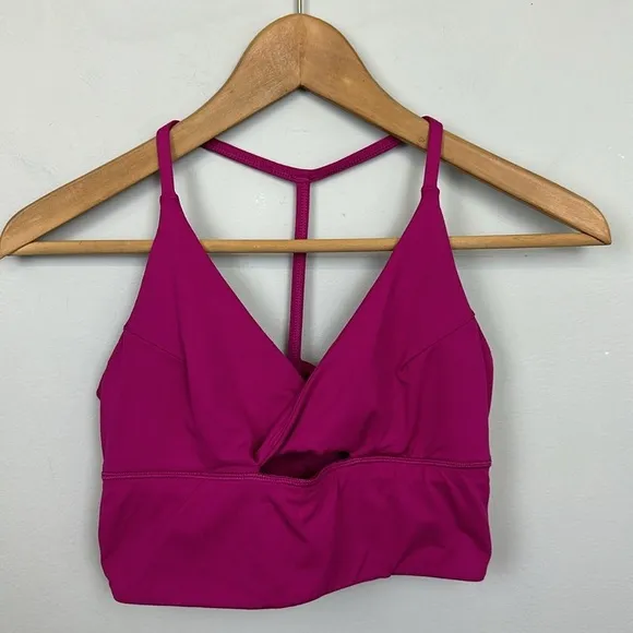 Lululemon Twist Bra Long Line Raspberry Sz 6
