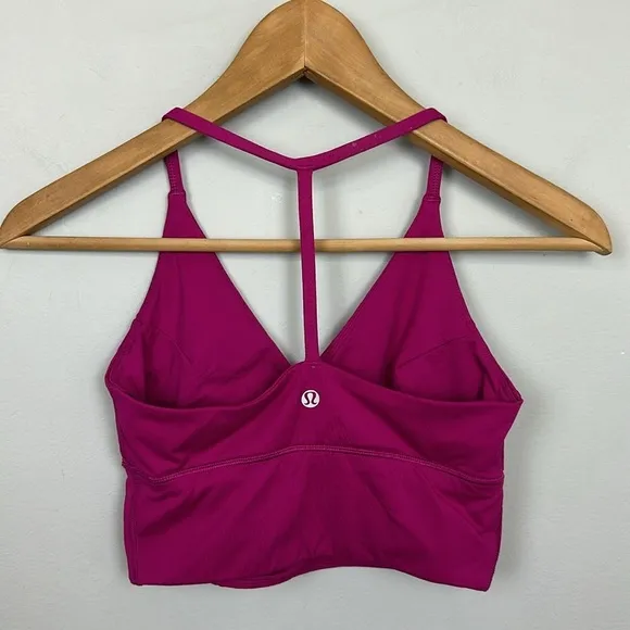 Lululemon Twist Bra Long Line Raspberry Sz 6