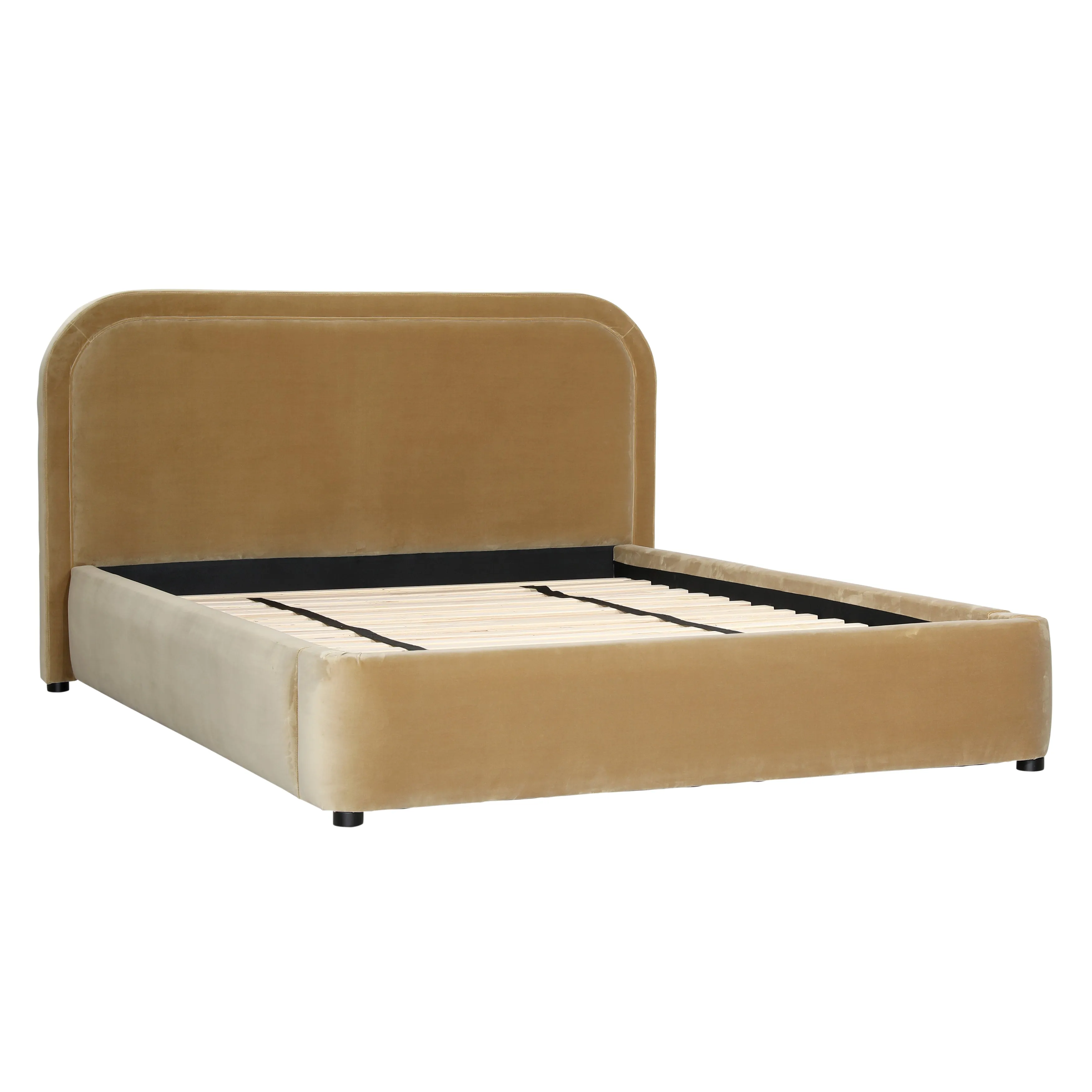 LuxeVibe Royal Rest Queen Slat Frame with Plush D32 Foam