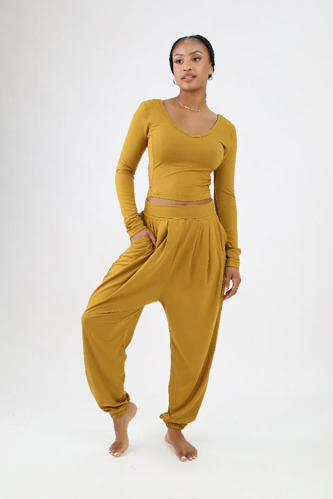 Luxuriously Soft Yoga Top - Gold