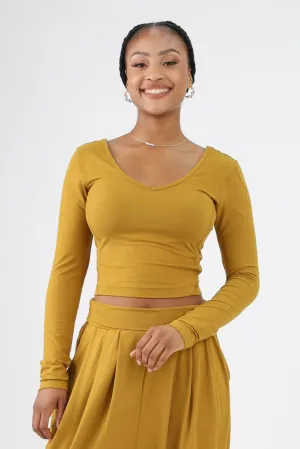 Luxuriously Soft Yoga Top - Gold