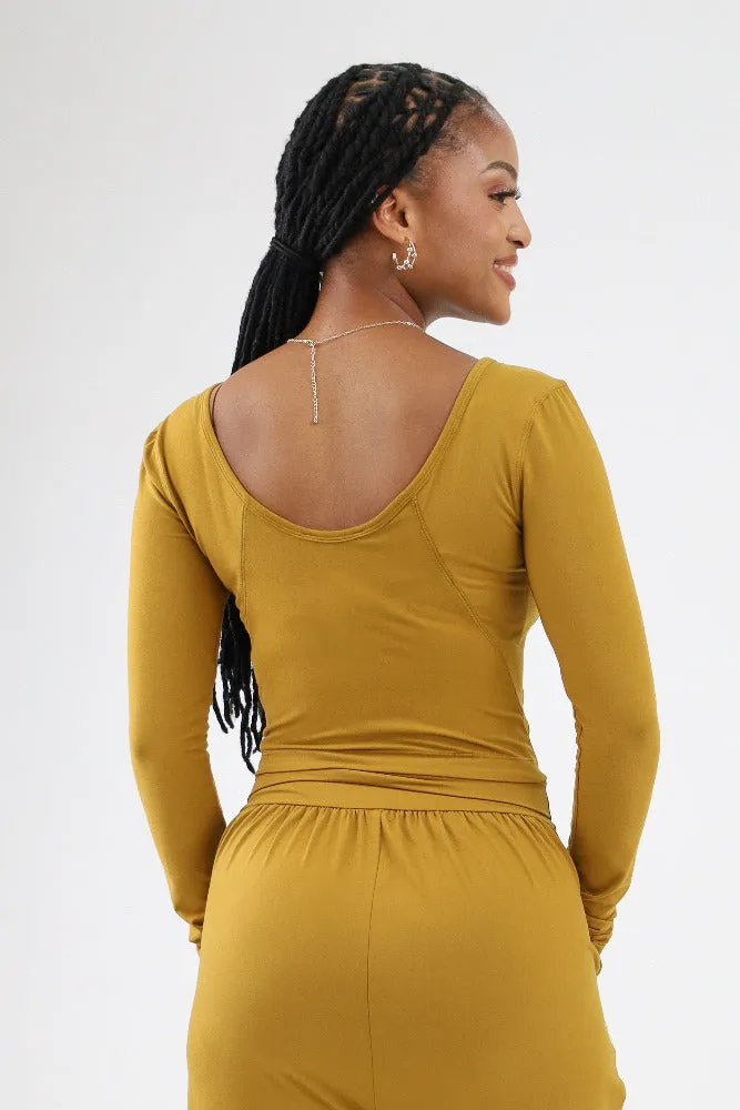 Luxuriously Soft Yoga Top - Gold