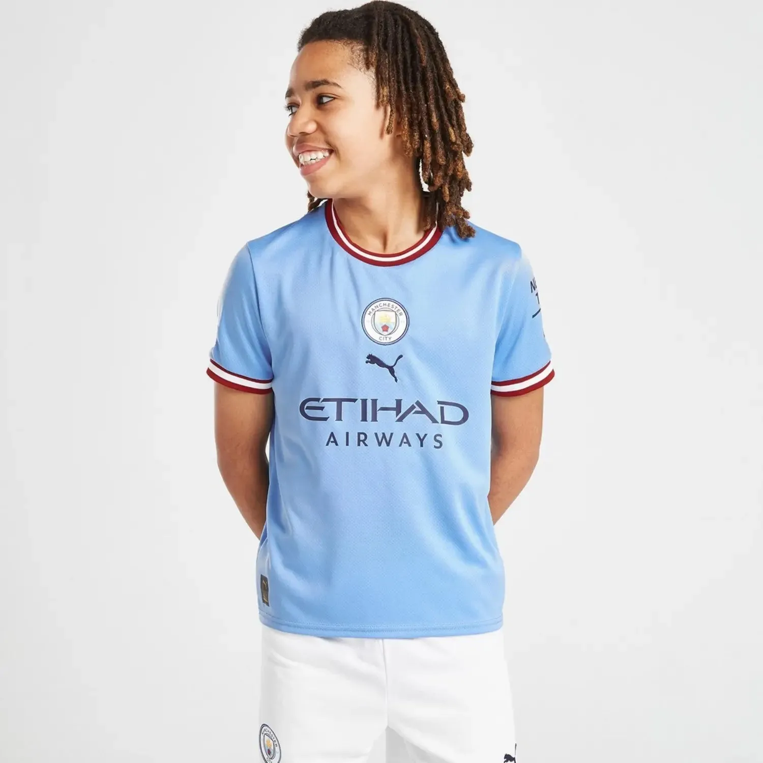 Manchester City FC 2022/23 Home Kit Junior Full Set T-shirt & short