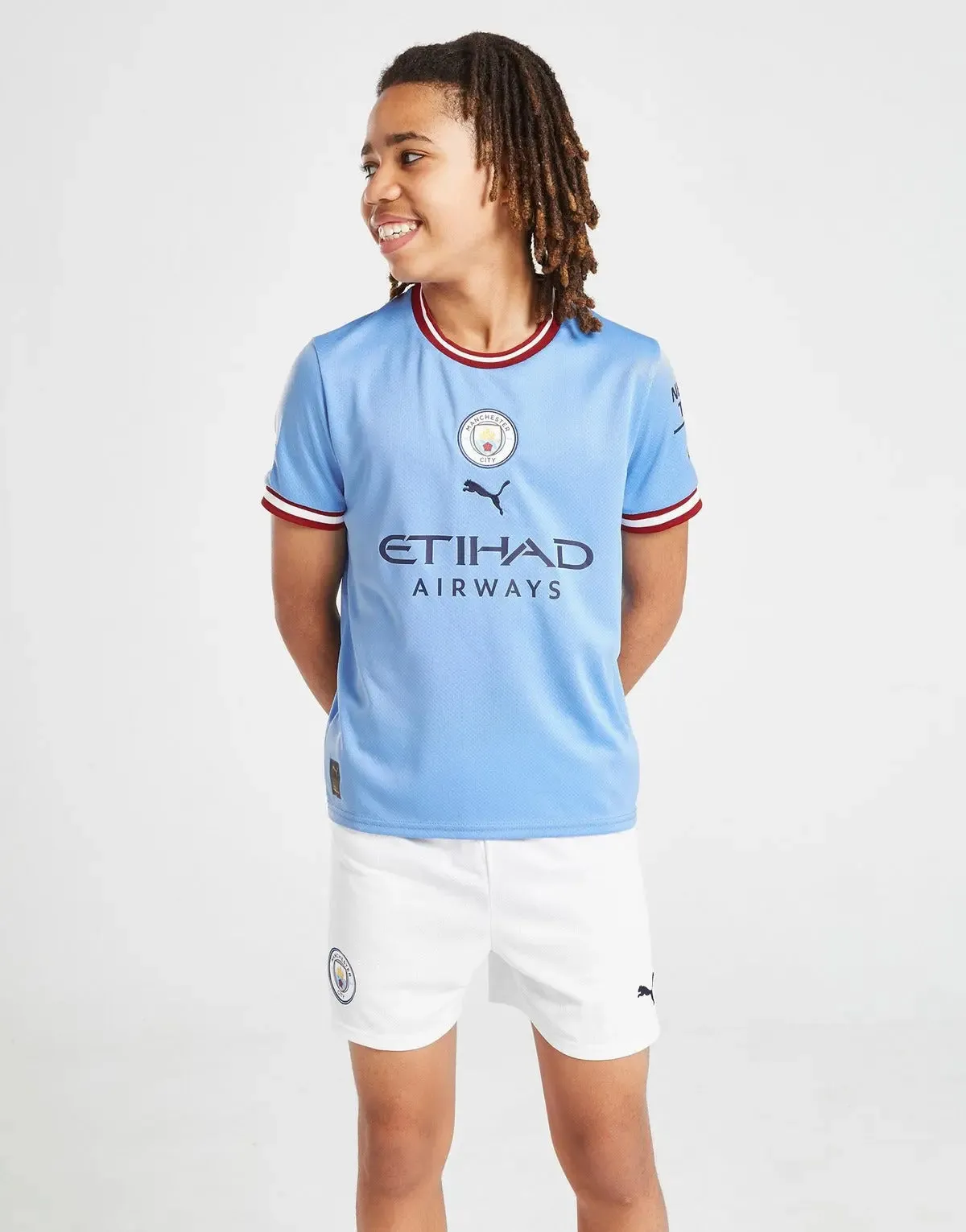 Manchester City FC 2022/23 Home Kit Junior Full Set T-shirt & short
