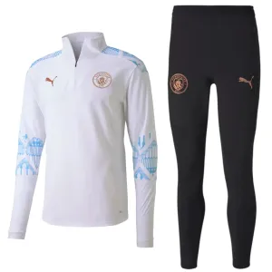 Manchester City white/grey pre-match technical tracksuit 2020/21 - Puma