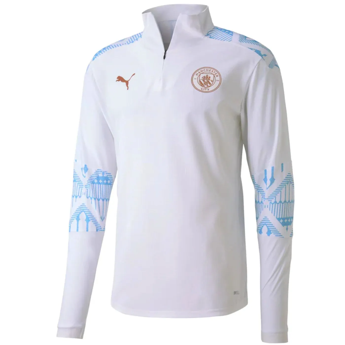 Manchester City white/grey pre-match technical tracksuit 2020/21 - Puma