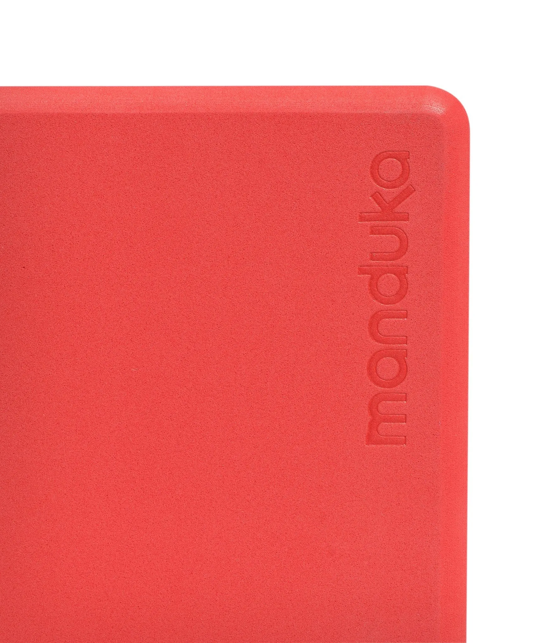 Manduka Recycled Foam Yoga Block (Limited Edition) - Coral 3-tone
