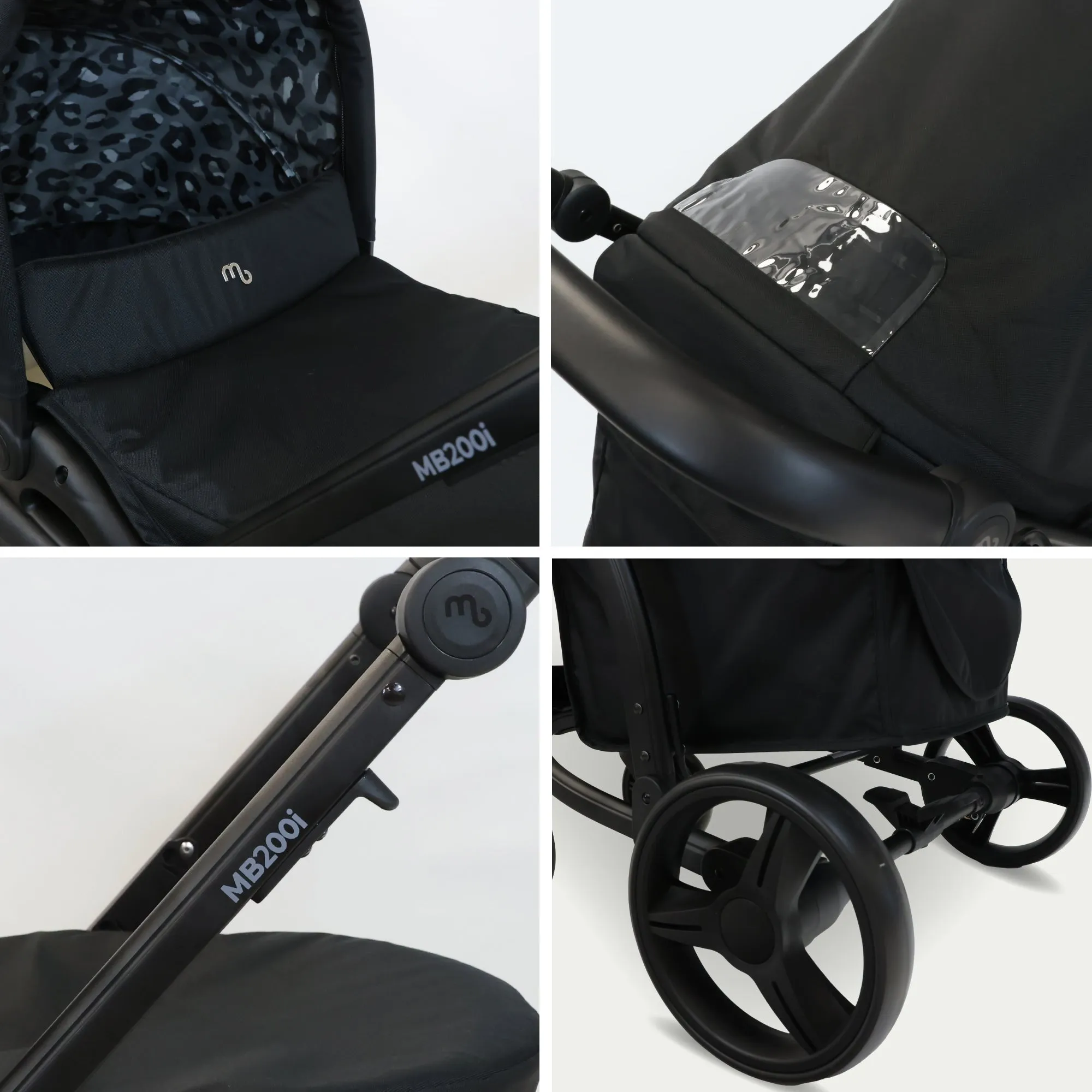MB200i 3-in-1 Travel System with i-Size Car Seat - Black Leopard