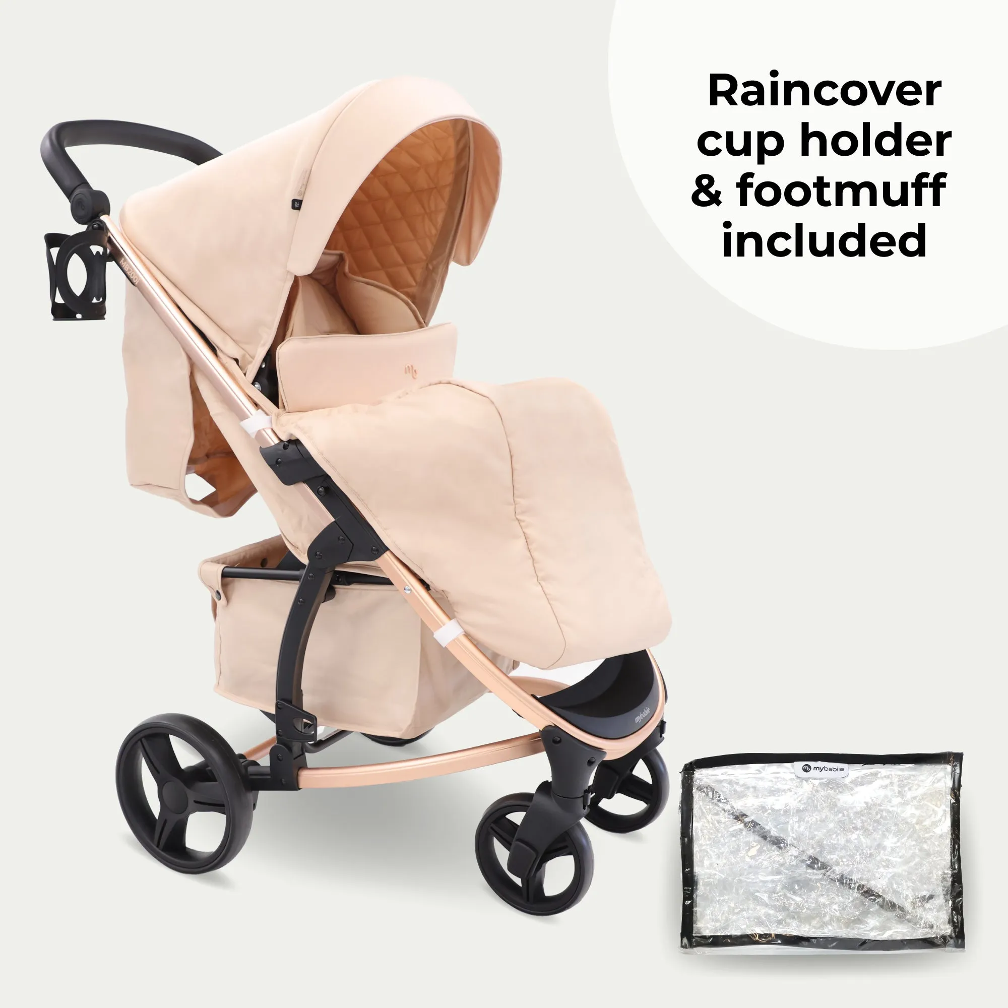 MB200i 3-in-1 Travel System with i-Size Car Seat - Blush