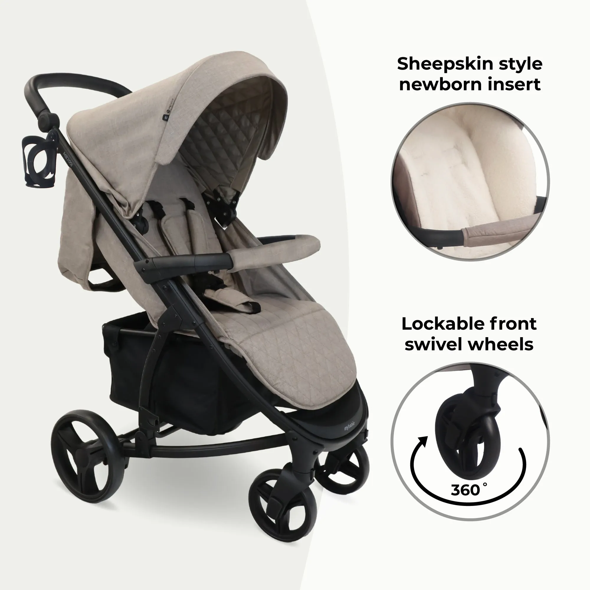 MB200i 3-in-1 Travel System with i-Size Car Seat - Mink