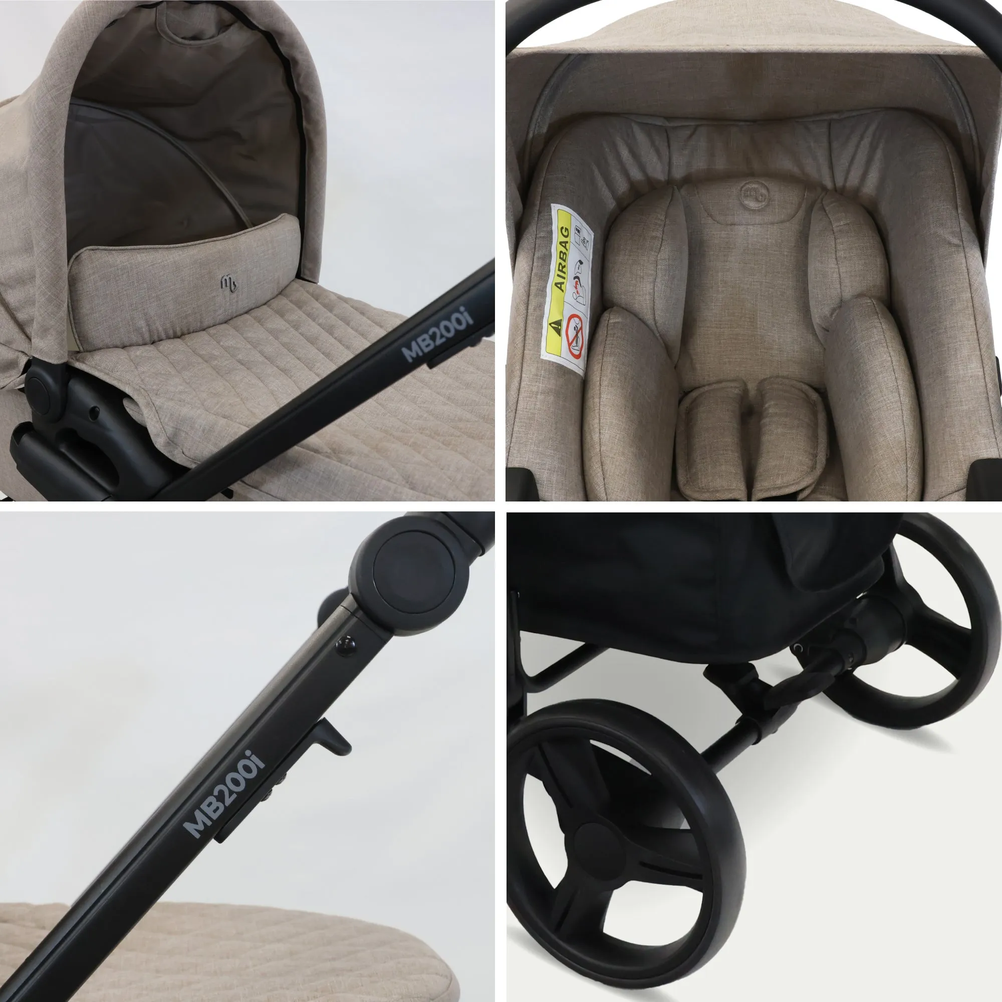MB200i 3-in-1 Travel System with i-Size Car Seat - Mink