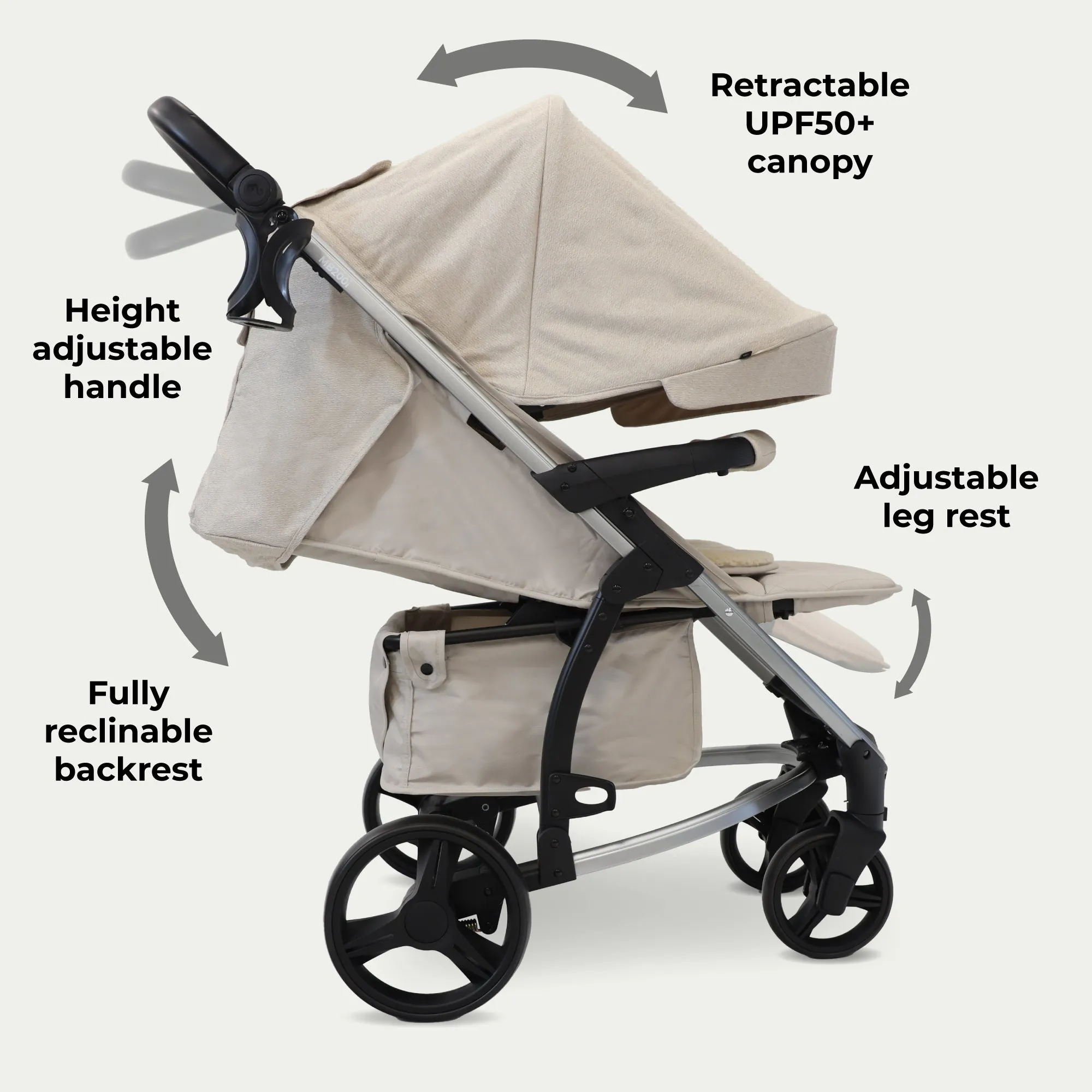 MB200i 3-in-1 Travel System with i-Size Car Seat - Oatmeal