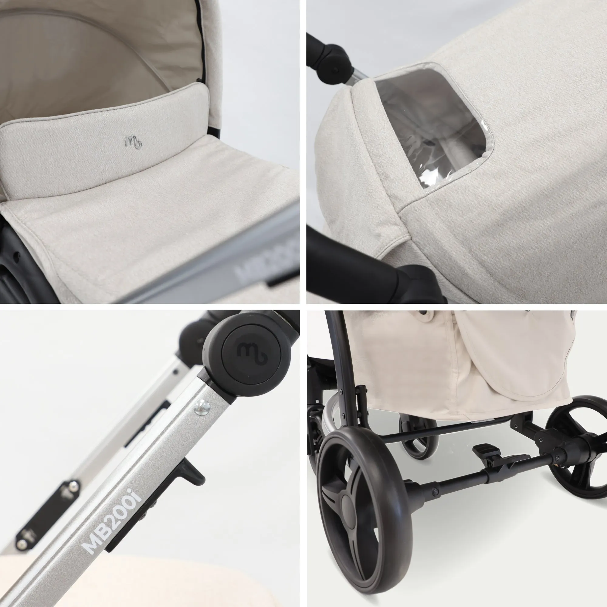 MB200i 3-in-1 Travel System with i-Size Car Seat - Oatmeal