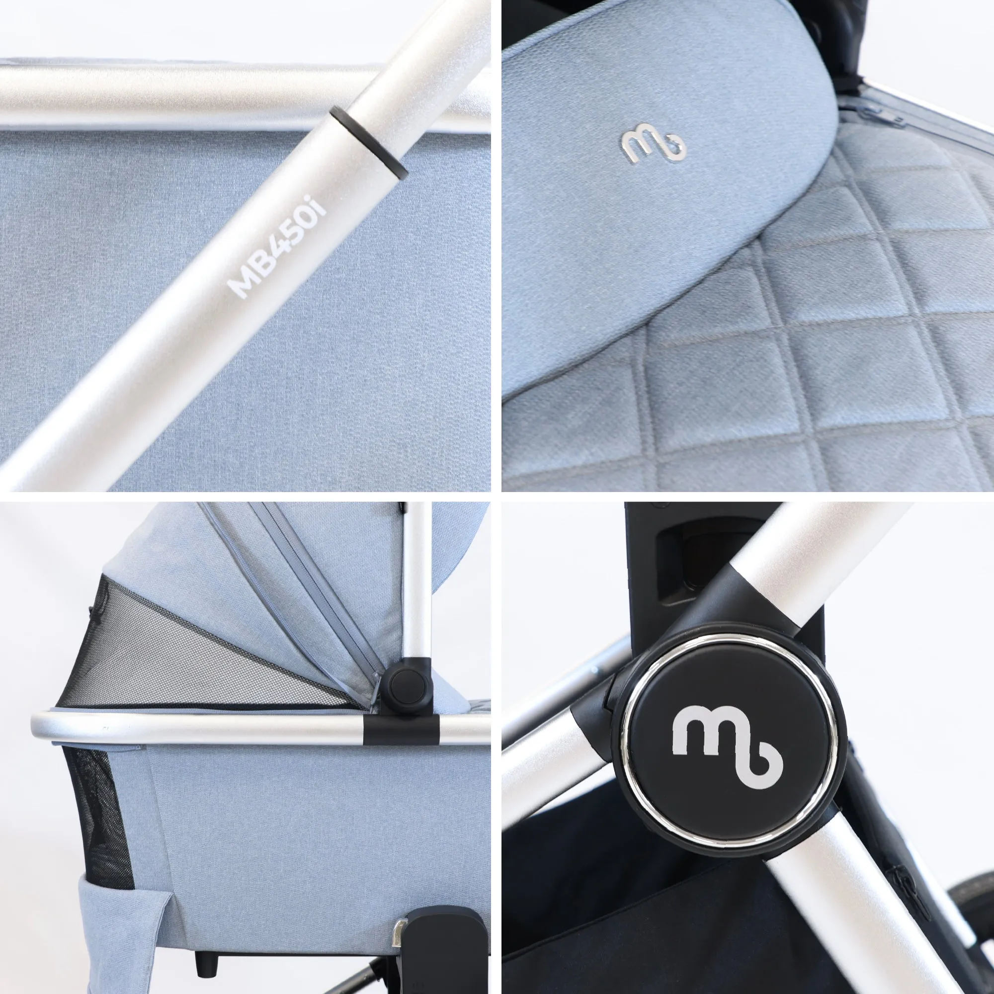 MB450 2-in-1 Pushchair & Carrycot - Steel Blue