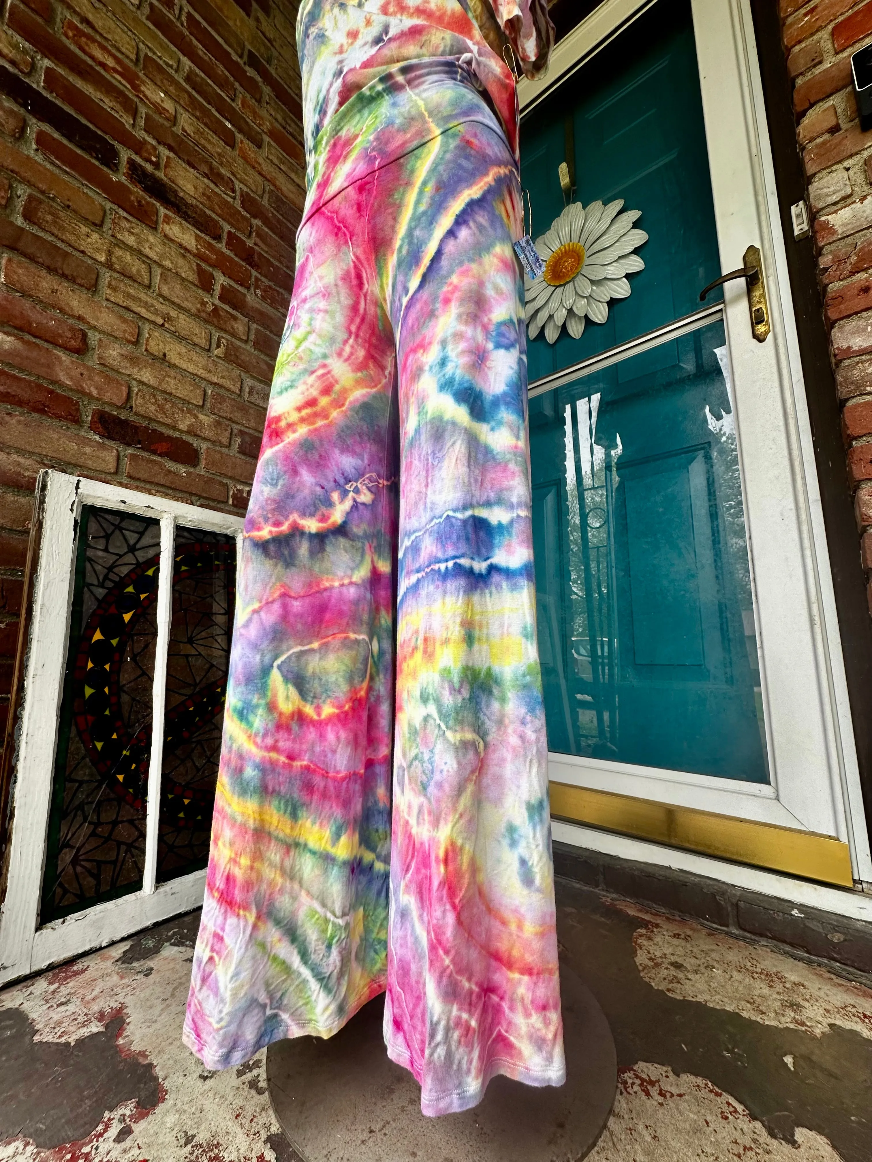 Medium Carnival Rainbow Palazzo Yoga Pants