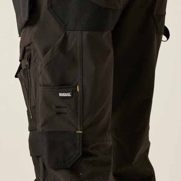 Men's Hi Vis X Pro Stretch Holster Trousers | Black Yellow