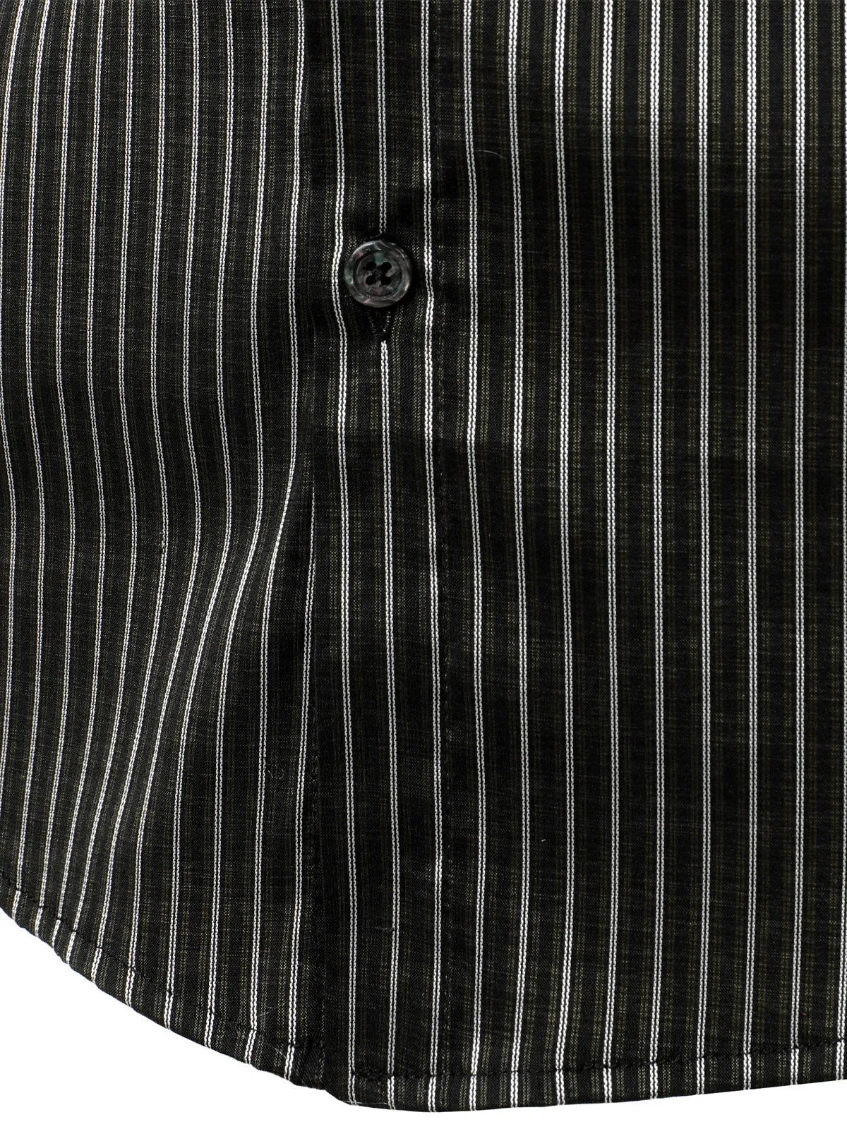 Men‘s Striped Textured Satin Party Slim Fit Wrinkle-Free Button Long Sleeve Shirt