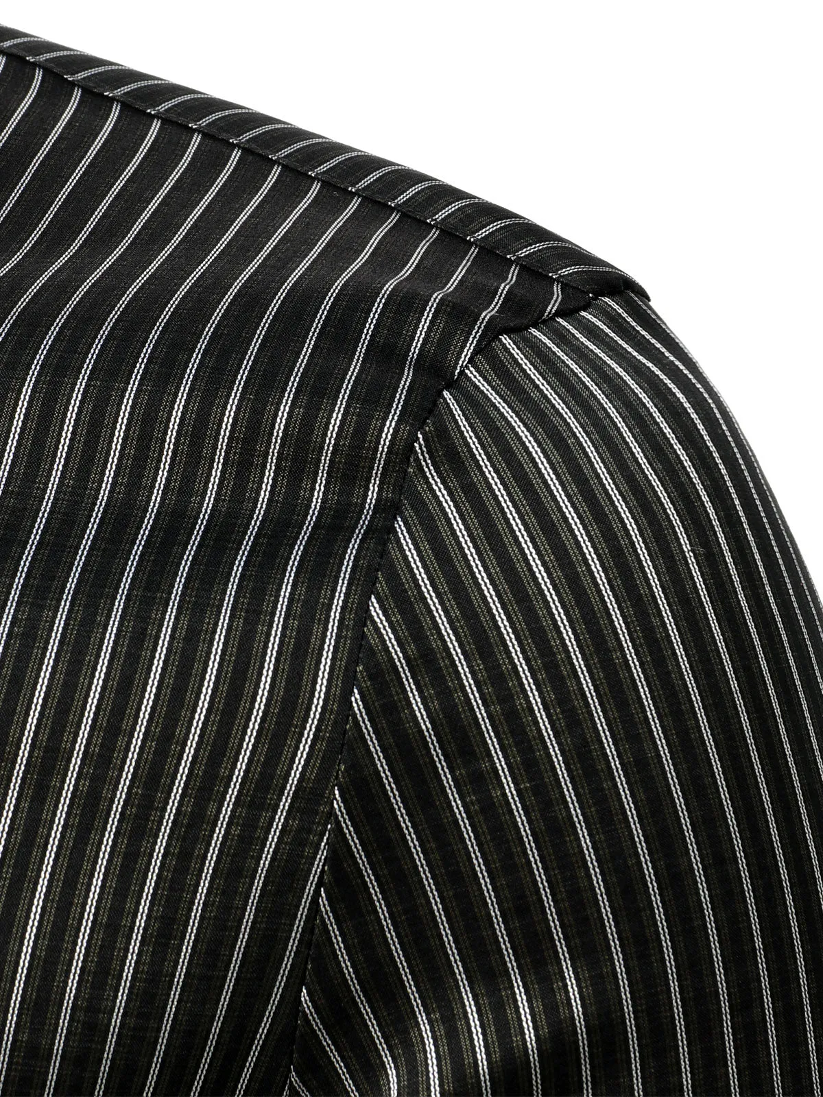 Men‘s Striped Textured Satin Party Slim Fit Wrinkle-Free Button Long Sleeve Shirt