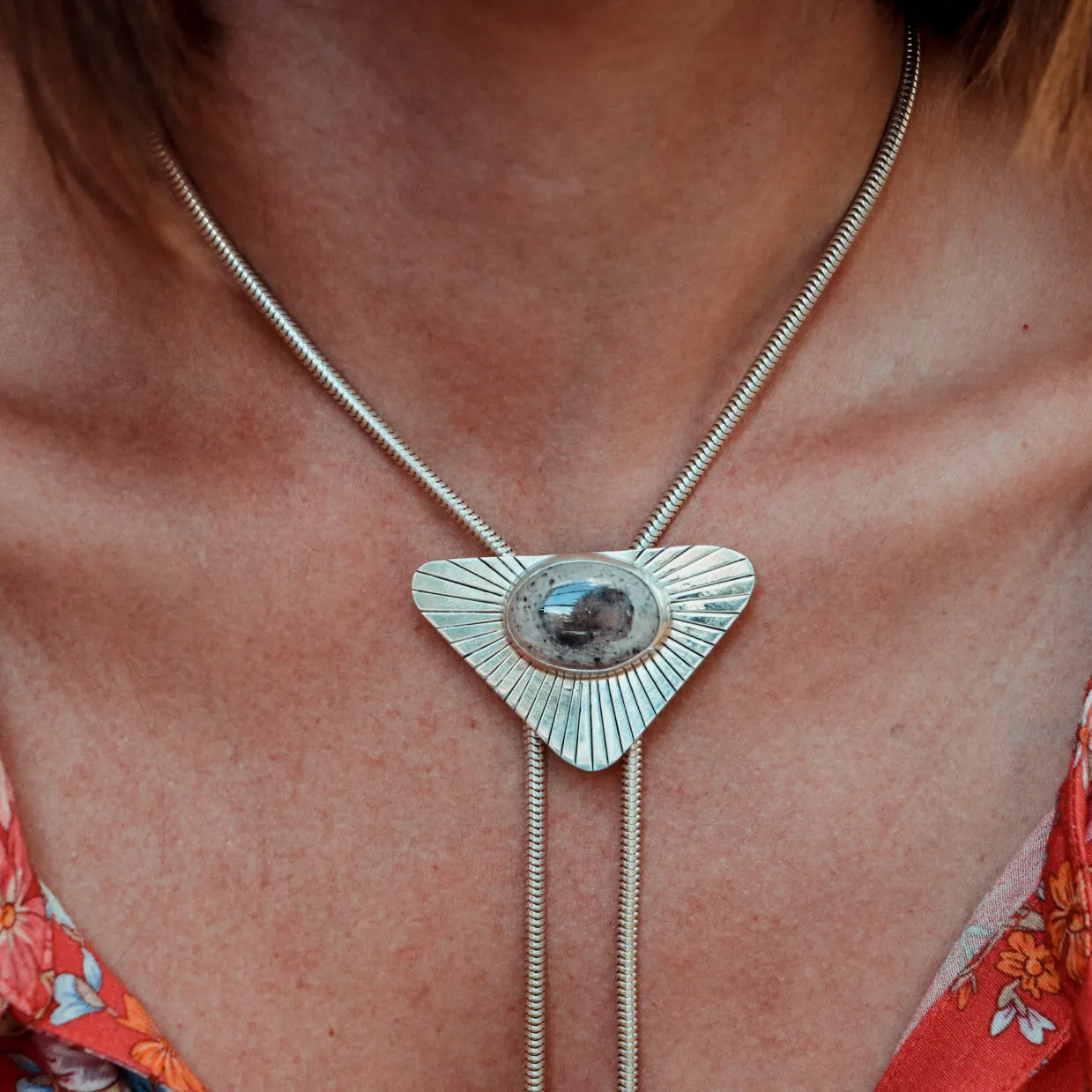 Mexican Opal Chain Bolo #4