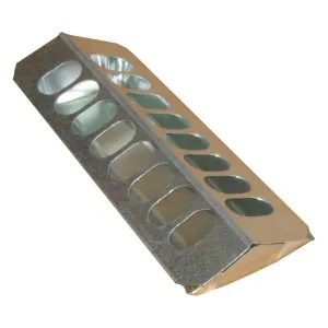 Millside galvanized slide top poultry feeder 12" length