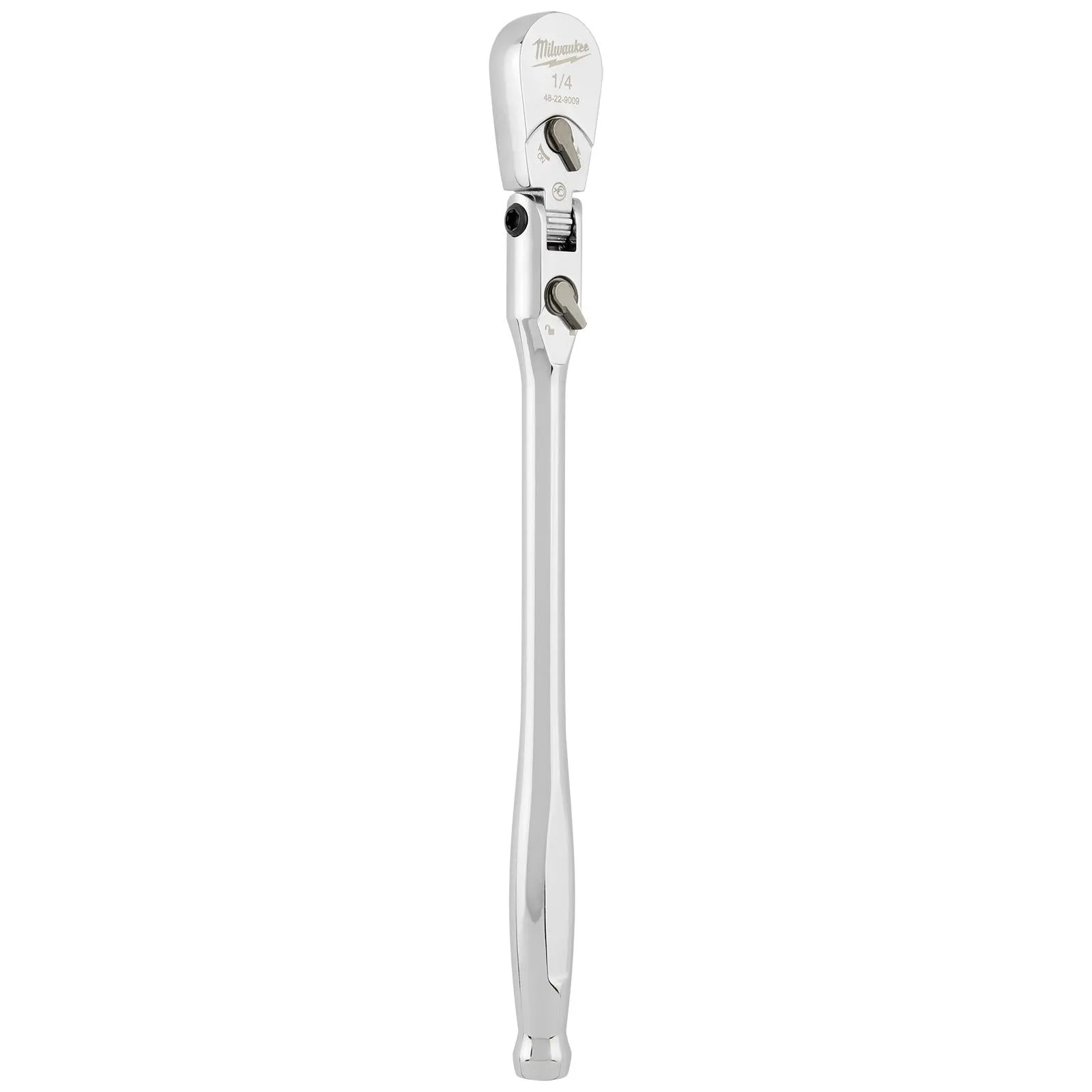 Milwaukee Socket Ratchet Wrench Long Flexible Head 1/4" Drive 90 Tooth Slim Profile Head