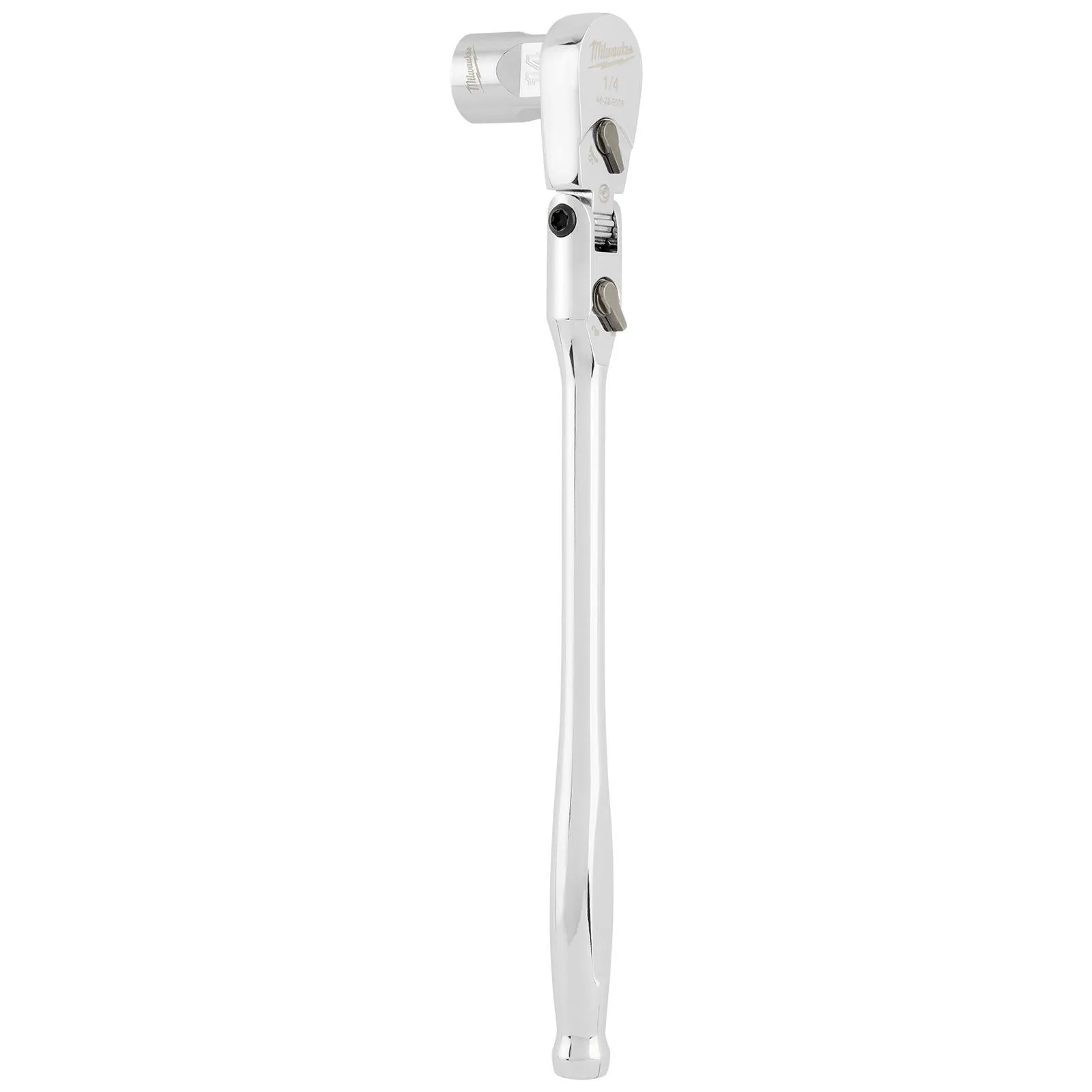 Milwaukee Socket Ratchet Wrench Long Flexible Head 1/4" Drive 90 Tooth Slim Profile Head