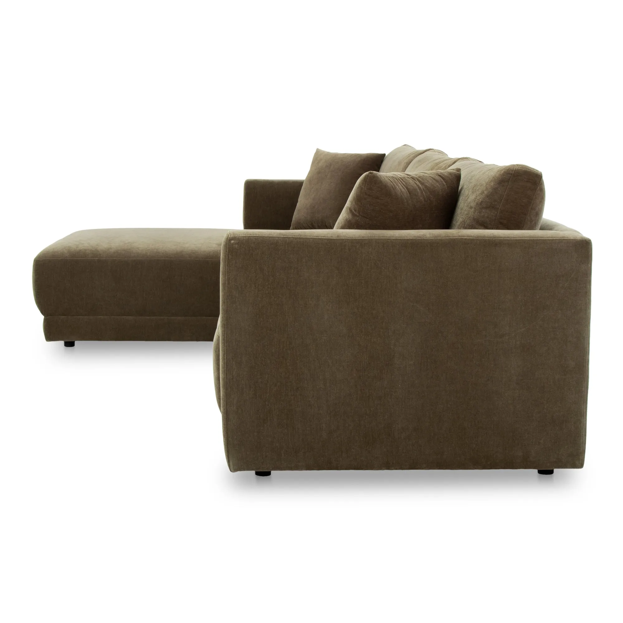 Moe's Home Collection Bryn Heritage Cedar Green Sectional ~ Left Facing Chaise