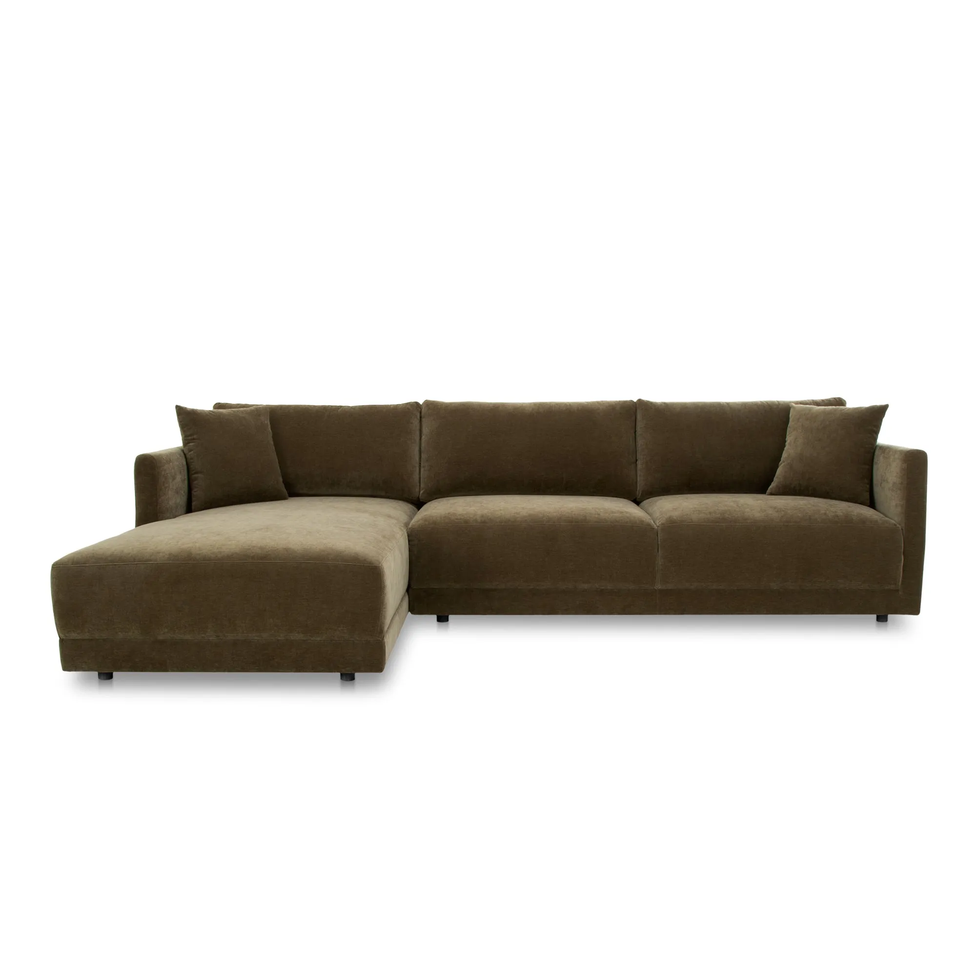Moe's Home Collection Bryn Heritage Cedar Green Sectional ~ Left Facing Chaise