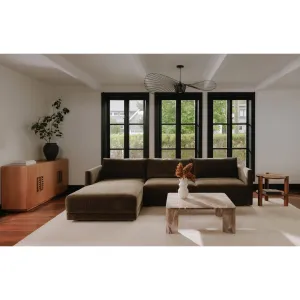 Moe's Home Collection Bryn Heritage Cedar Green Sectional ~ Left Facing Chaise