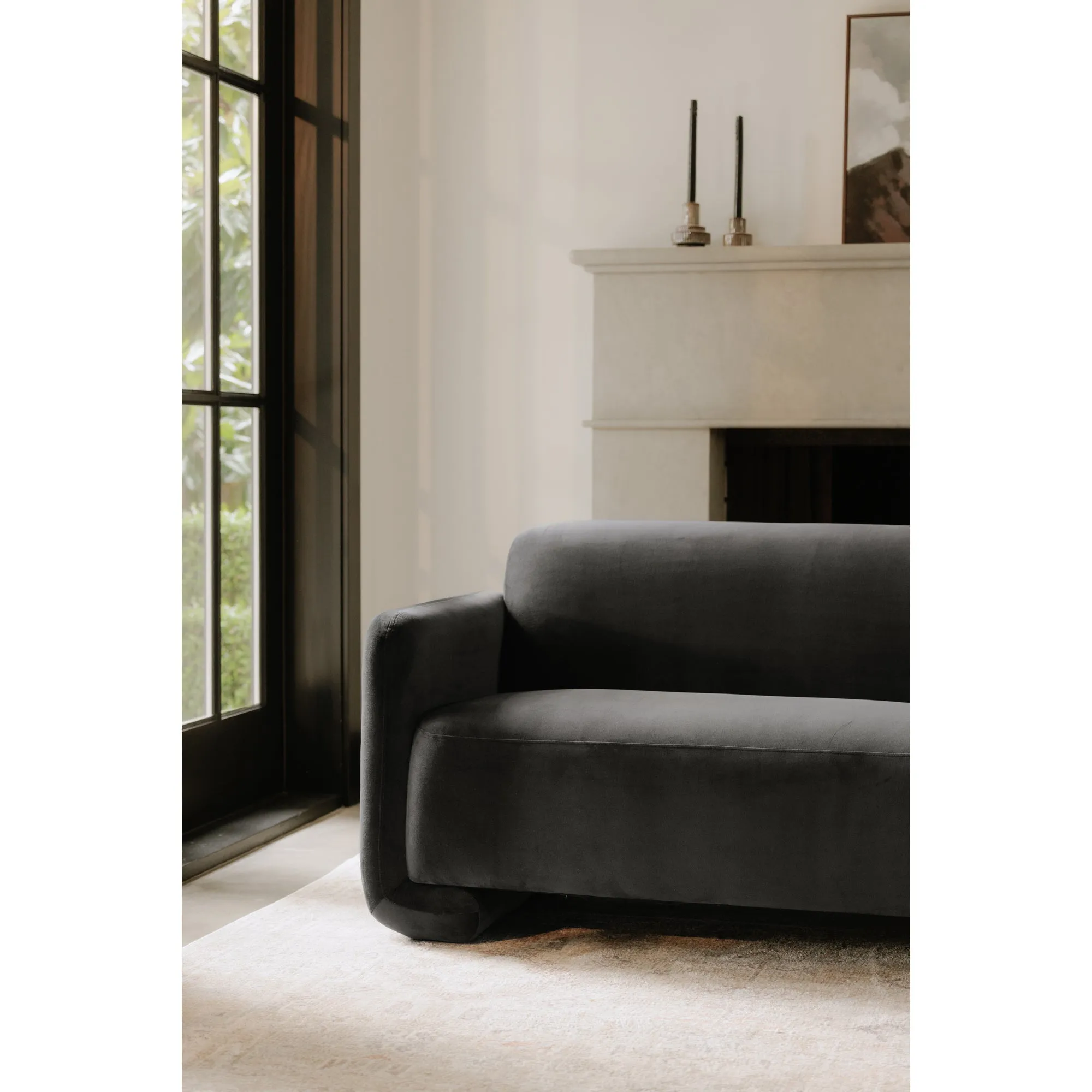 Moe's Home Collection Fallon Shadow Grey Sofa