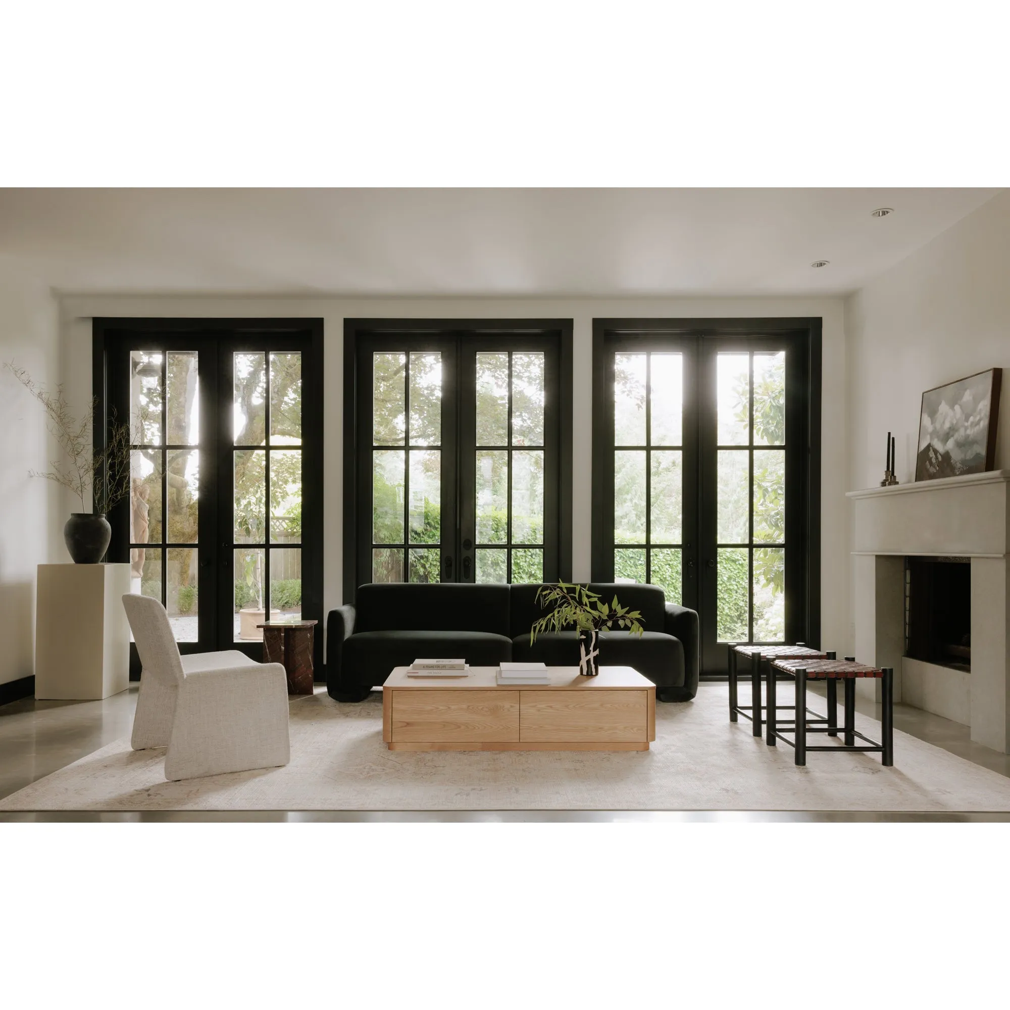 Moe's Home Collection Fallon Shadow Grey Sofa
