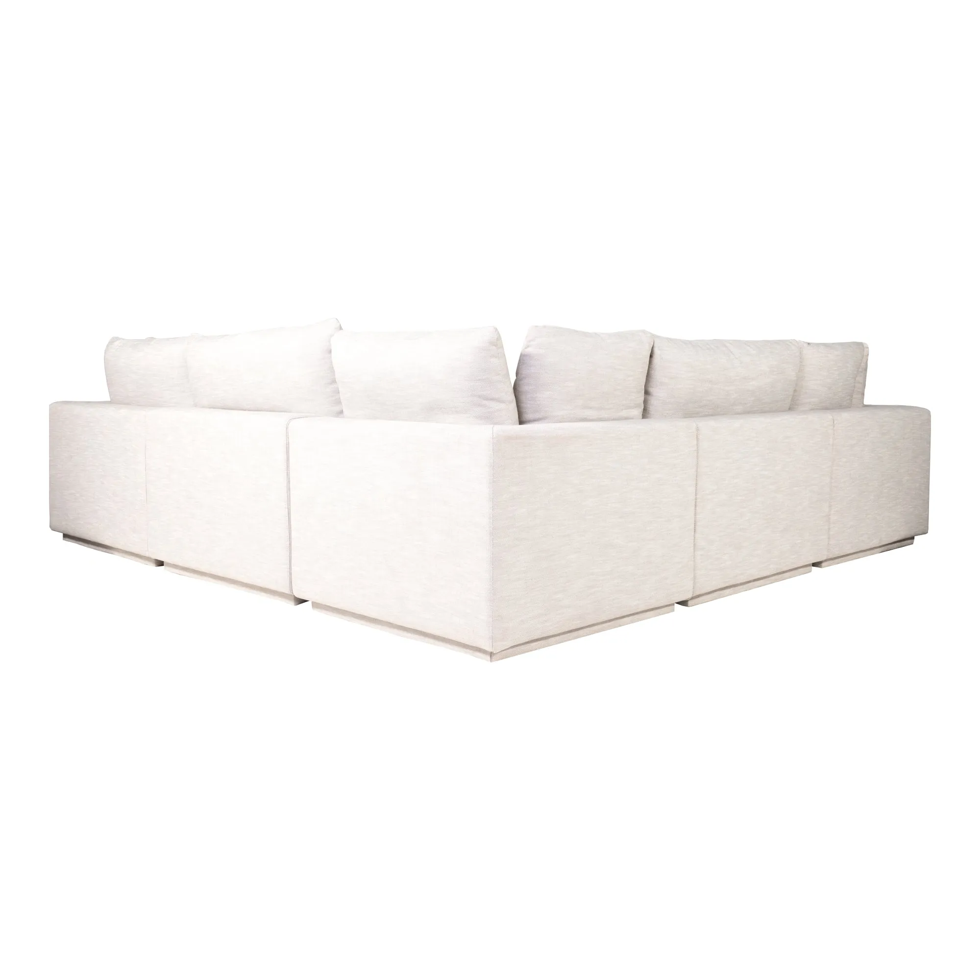 Moe's Home Collection Justin Taupe Classic L-Shaped Modular Sectional