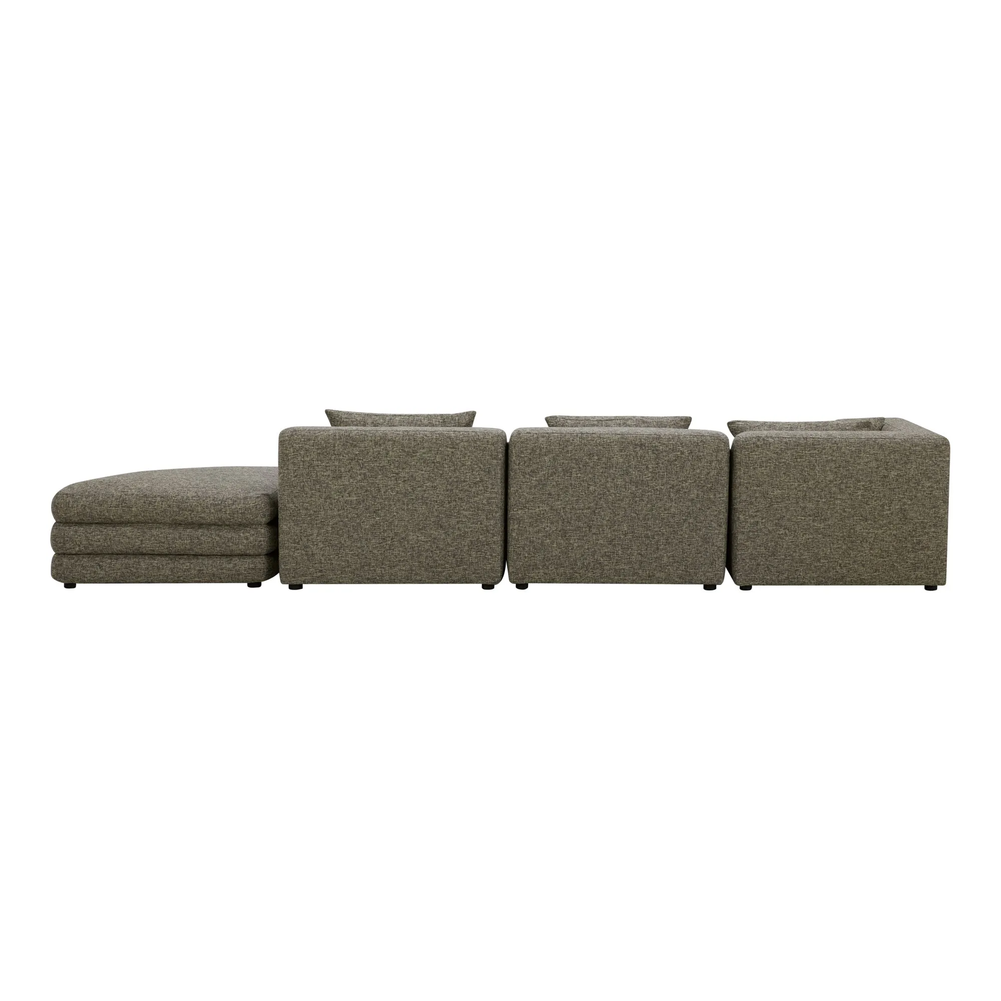Moe's Home Collection Lowtide Linear Stone Tweed Modular Sectional