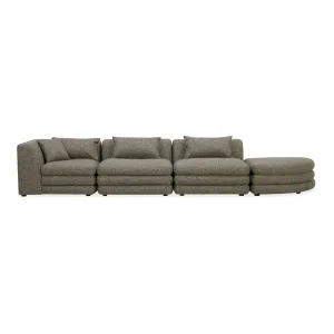 Moe's Home Collection Lowtide Linear Stone Tweed Modular Sectional