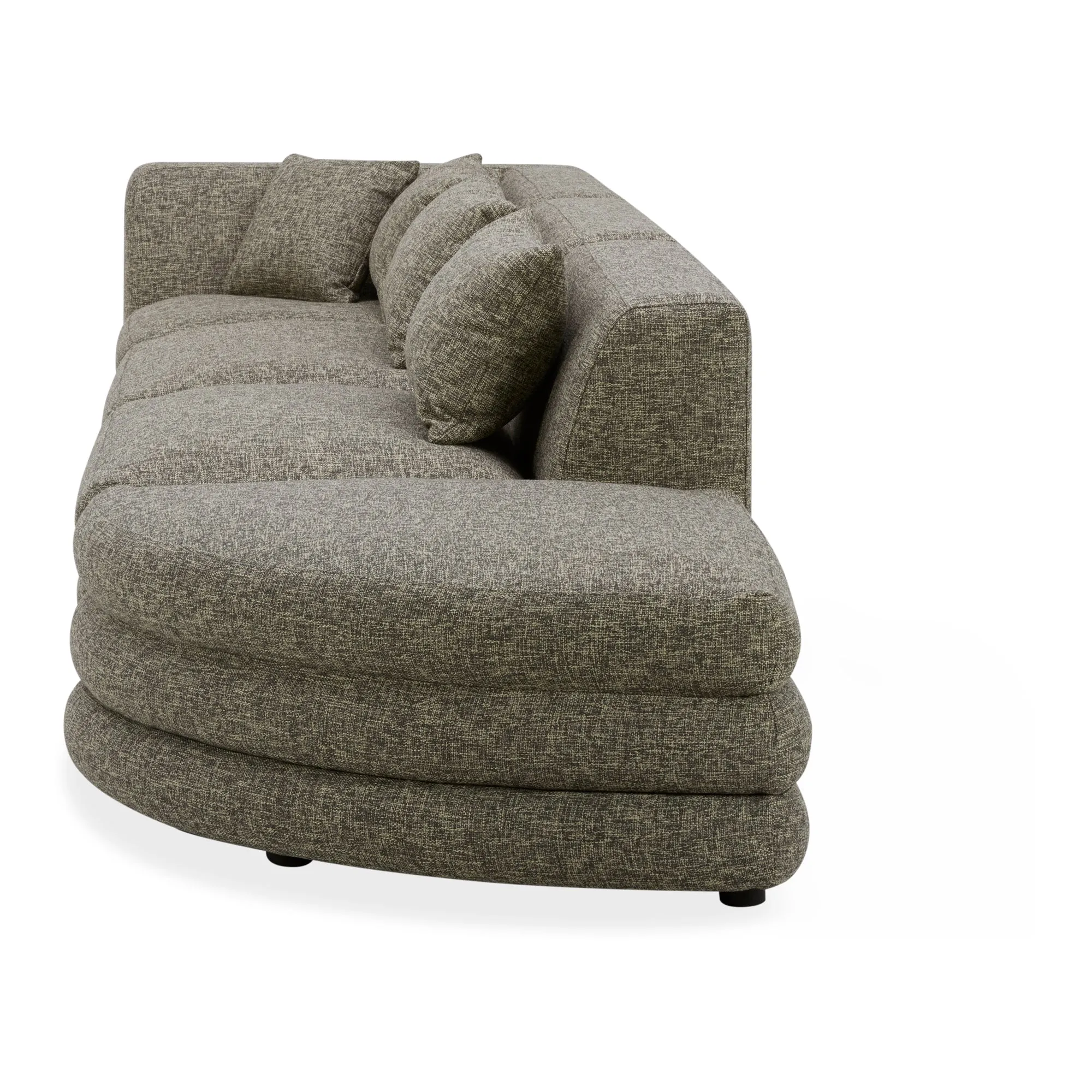 Moe's Home Collection Lowtide Linear Stone Tweed Modular Sectional